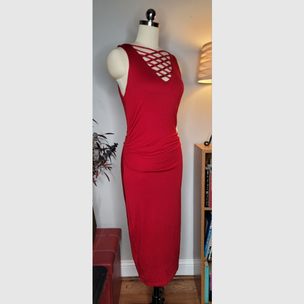 Jusfab Dress Red Size Medium NWT